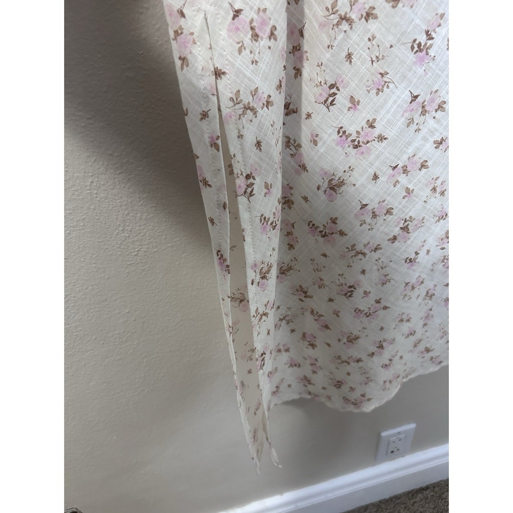 Pink Rose MEDIUM Floral Cottagecore Split Front Coquette Milkmaid Set Skirt *084 - Picture 10 of 11
